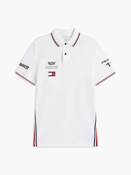 Checo Pérez Polo Cadillac Oficial 2026 Color Blanco